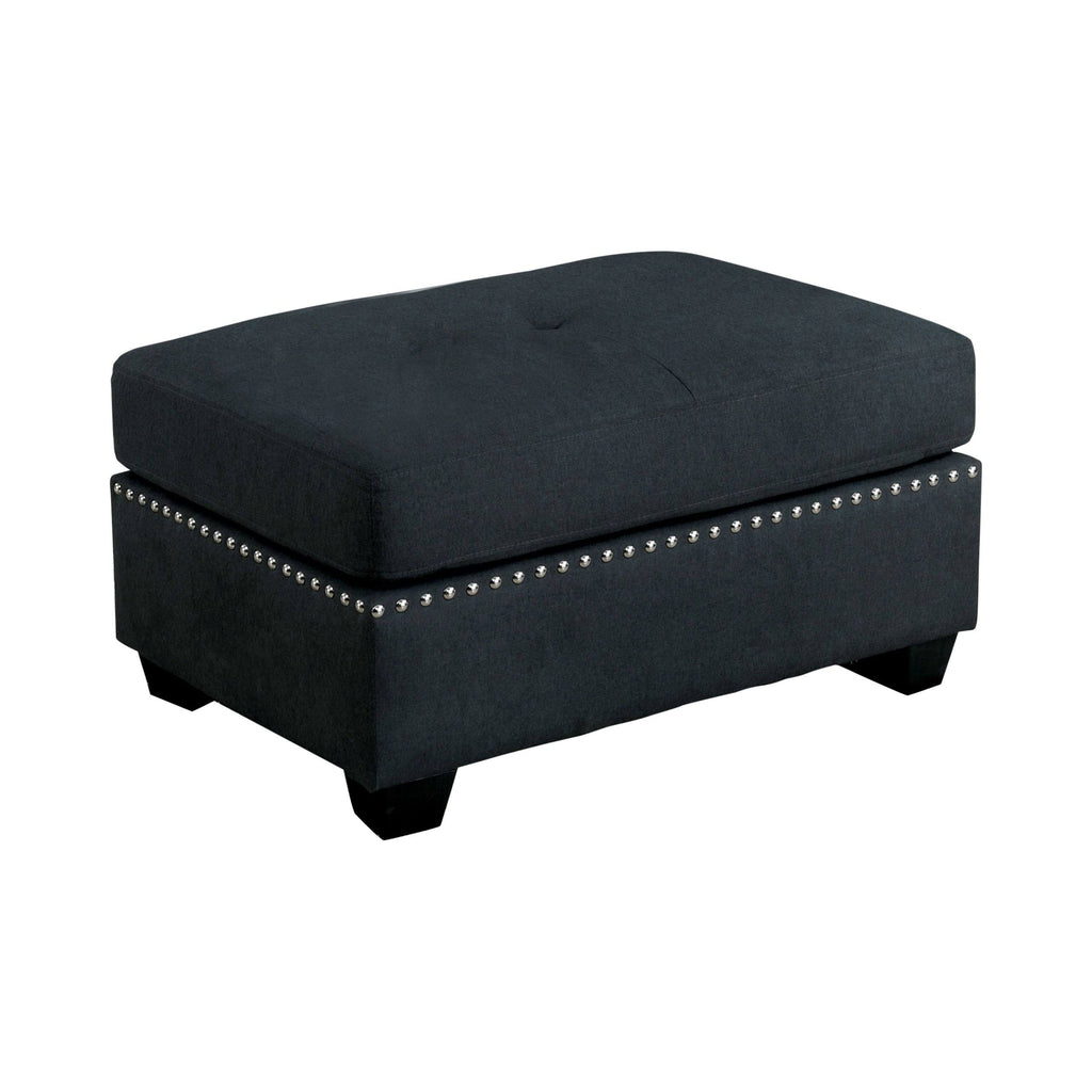 Grey Fabric Upholstered Ottoman H1618