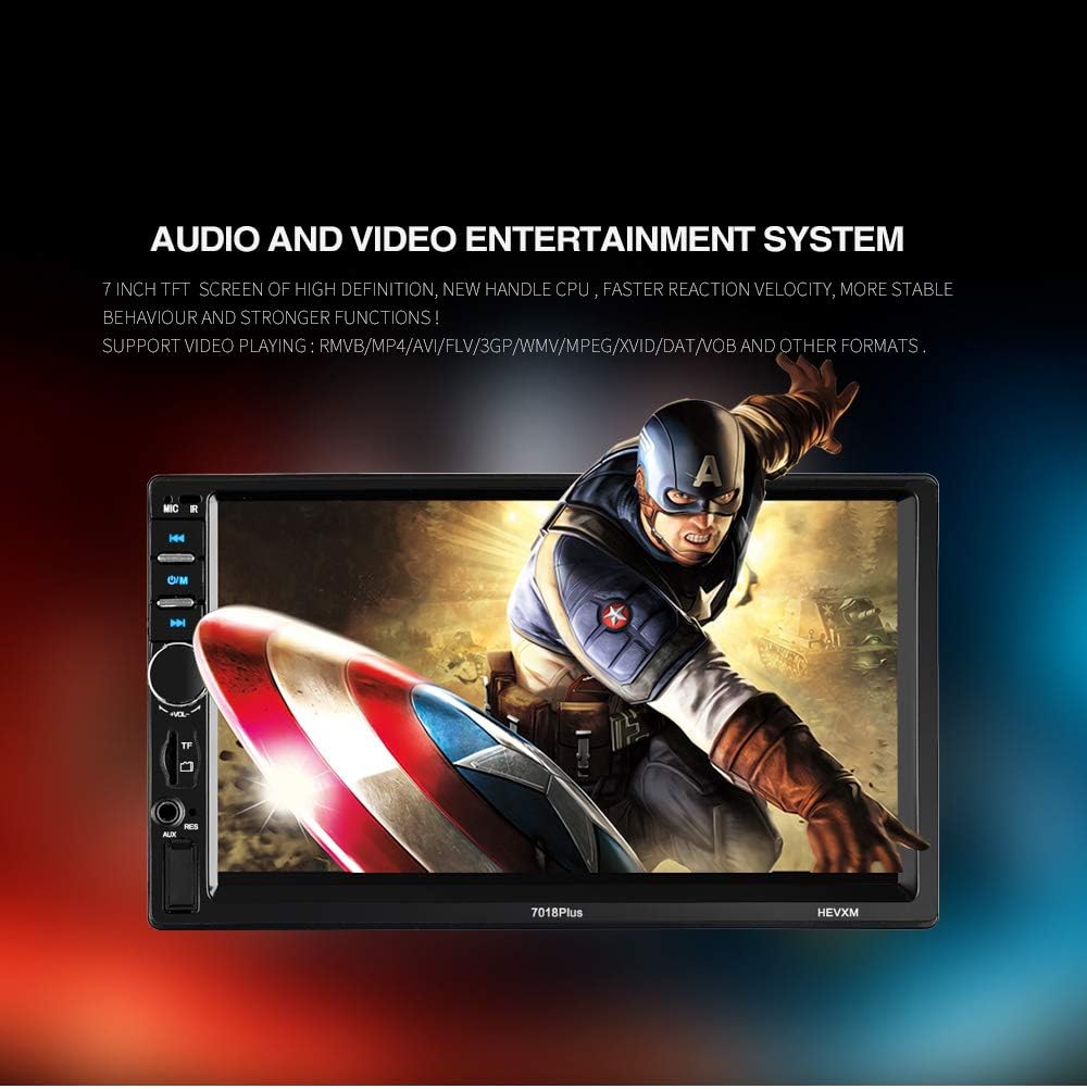 7'' Double Din Car Stereo Bluetooth Radio Receiver Touch Screen MP3/USB/SD FM Audio H6941