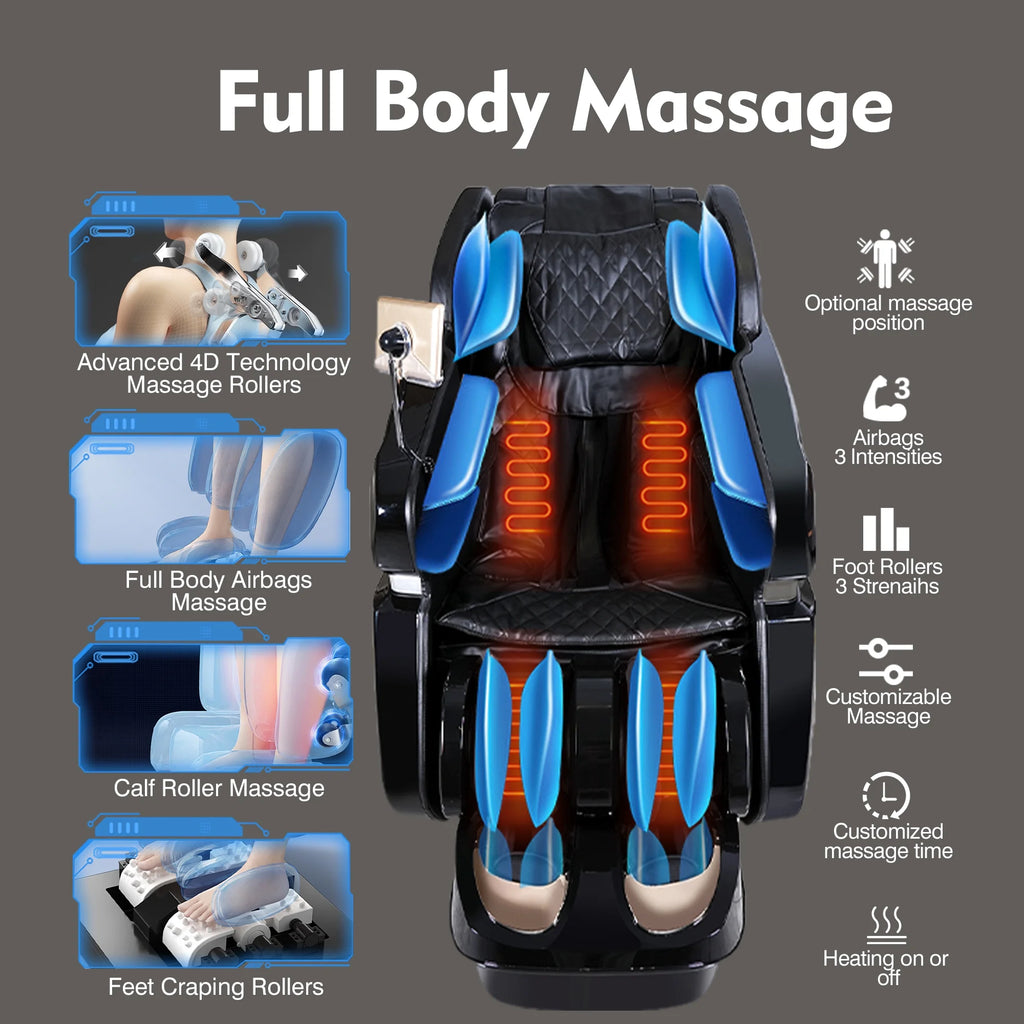 Black 4D Massage Chair Q4568