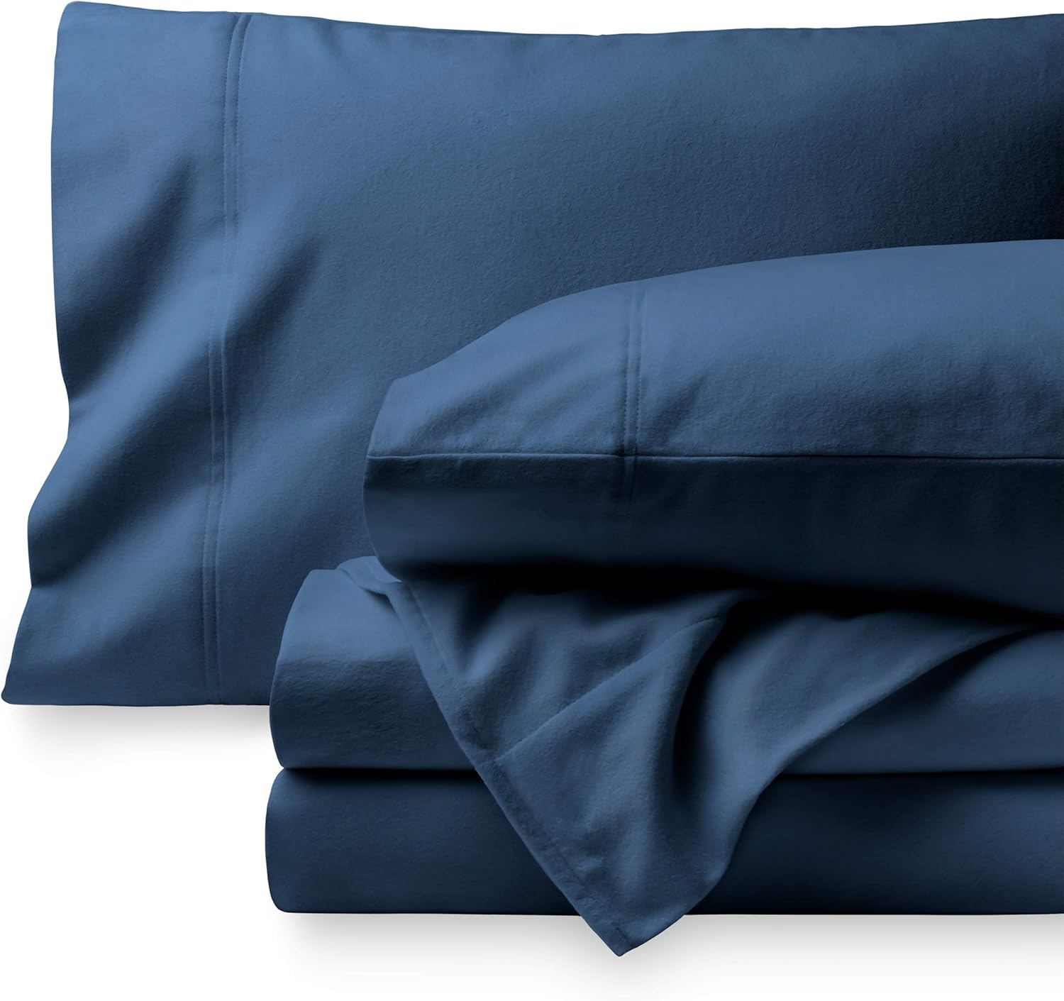 White Double Brushed Flannel Sheet Set G7242