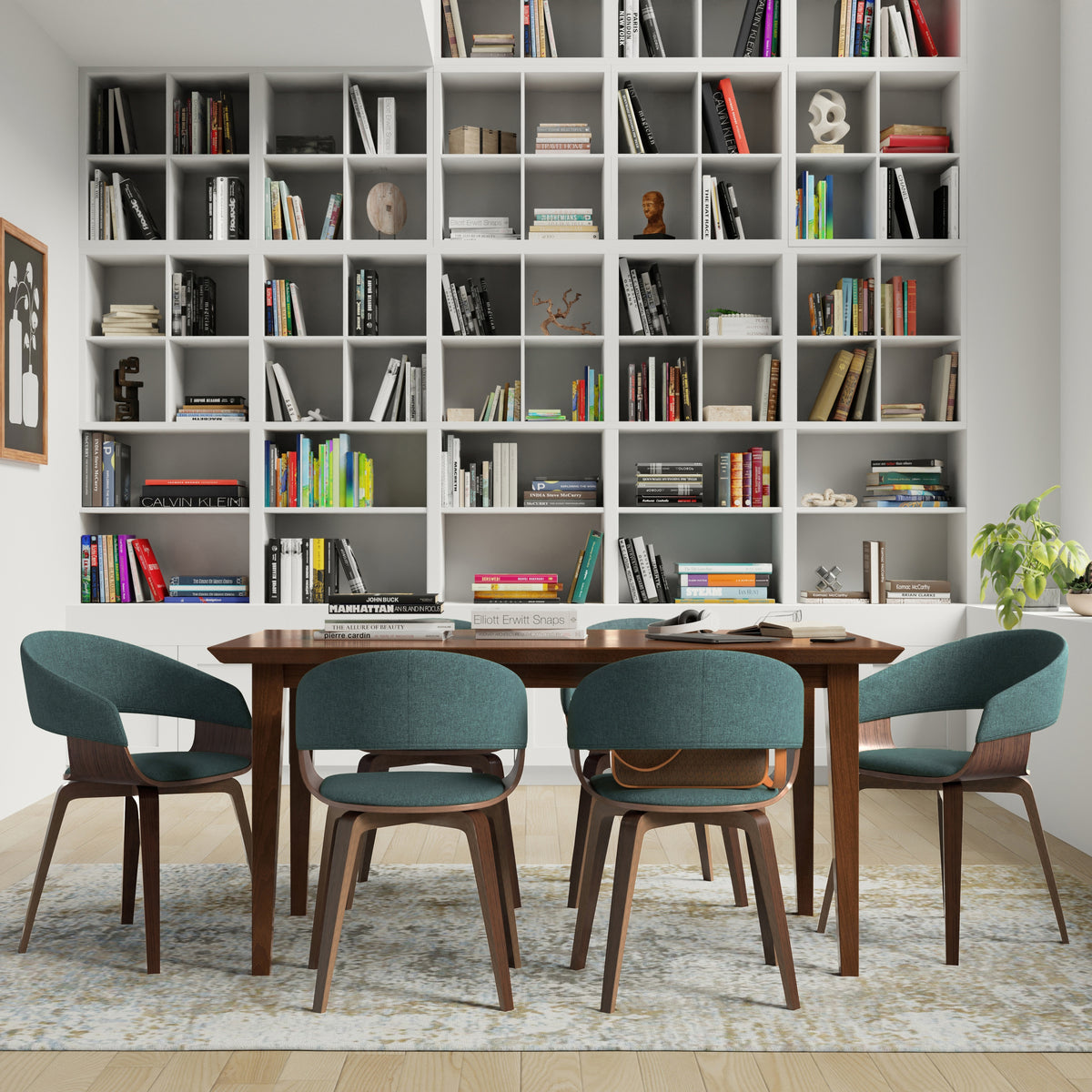 Walnut Wood Rectangle Dining Table R87963