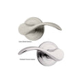 Satin Nickel / Polished Chrome Privacy Door Leverset U30994