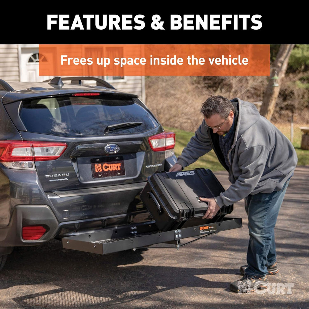 Tray Hitch Cargo Carrier, 300 lbs Capacity K21394