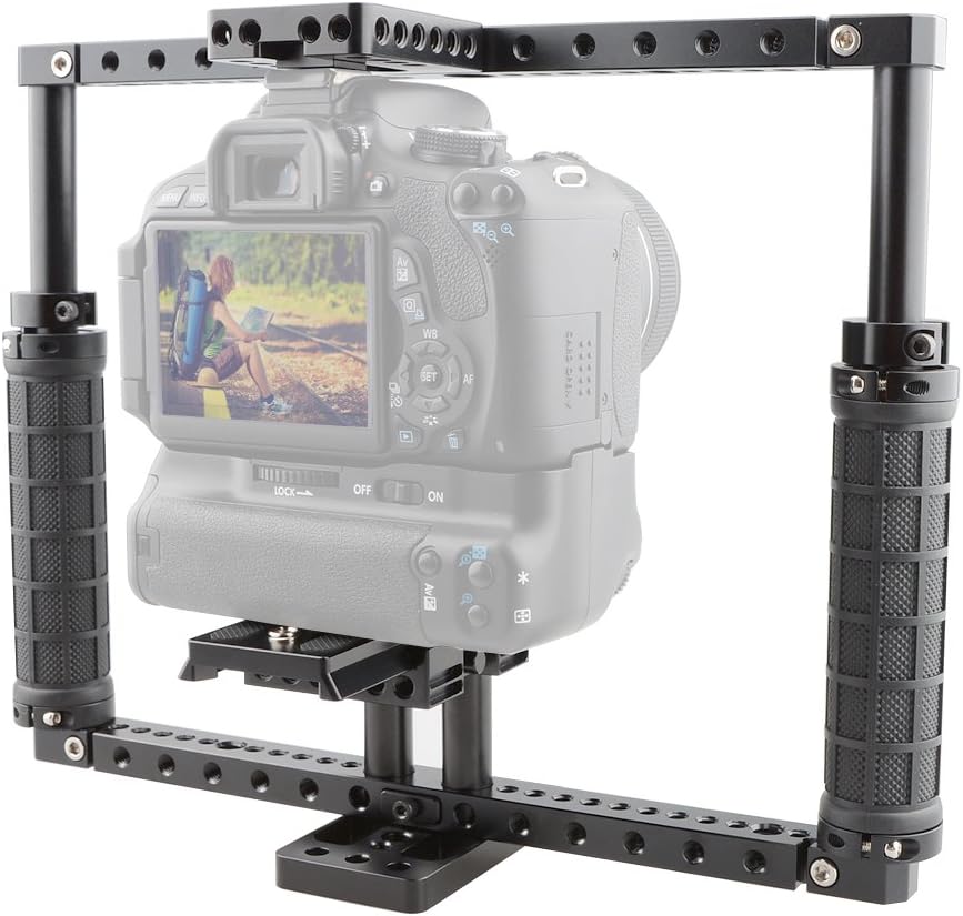Battery Grip Camera Cage with Quick Release Baseplate A7245