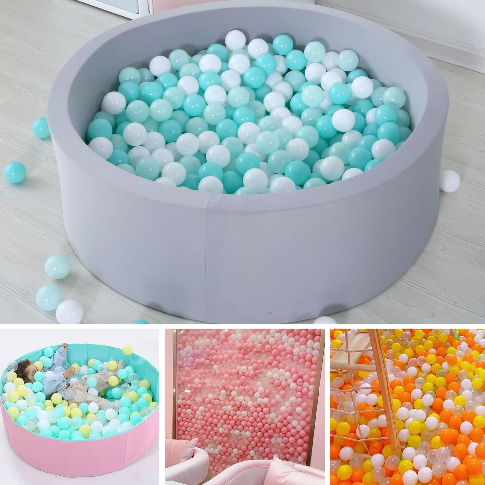 100 Crush Proof Plastic Ball Pit Balls G414