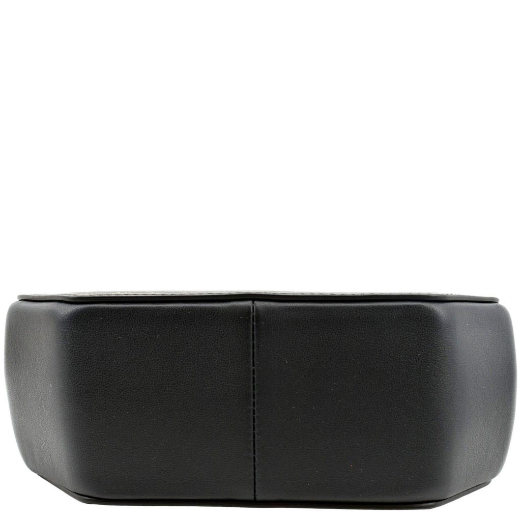 Black Calfskin Leather Top Handle Satchel Bag R50662