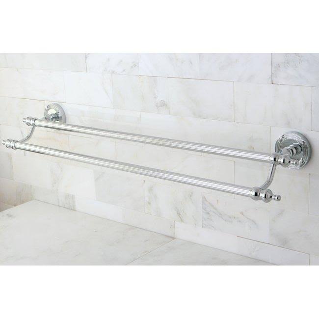 24x22 Dual Towel Bar, Satin Nickel Q628