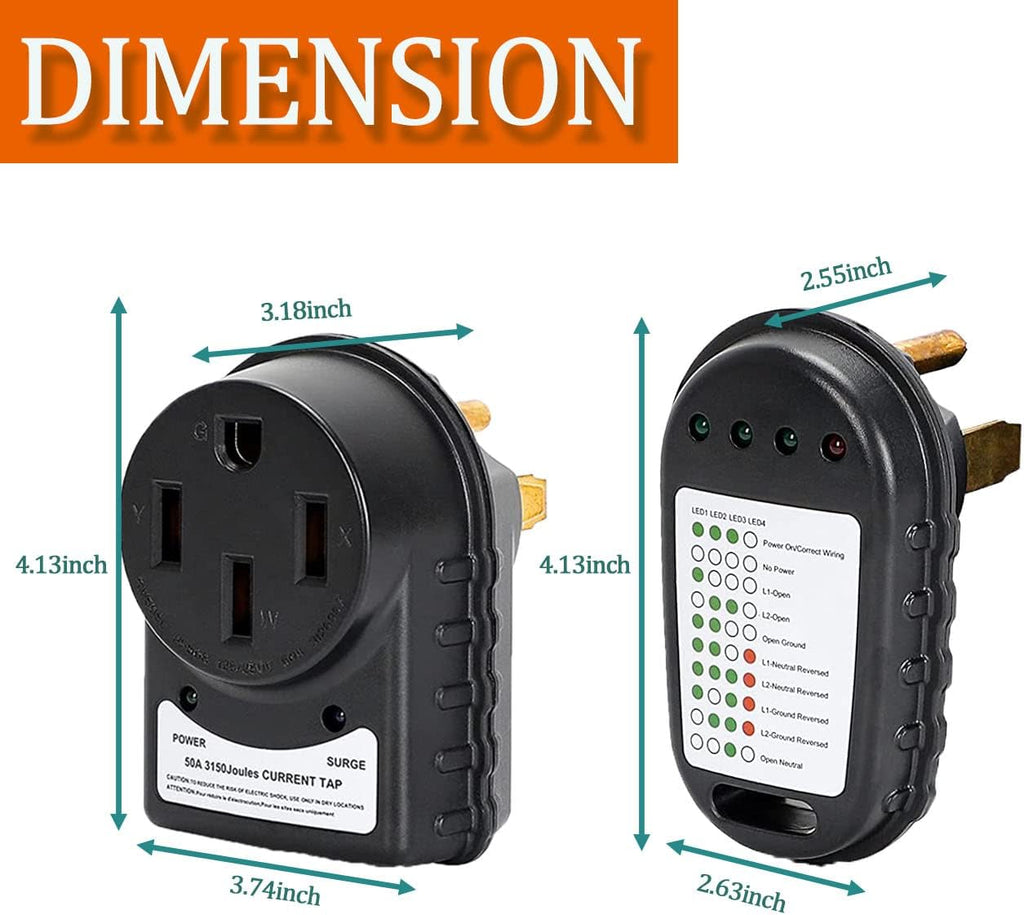 50 AMP Surge Protector and Circuit Analyzer Kit, Pack of 2 P6175