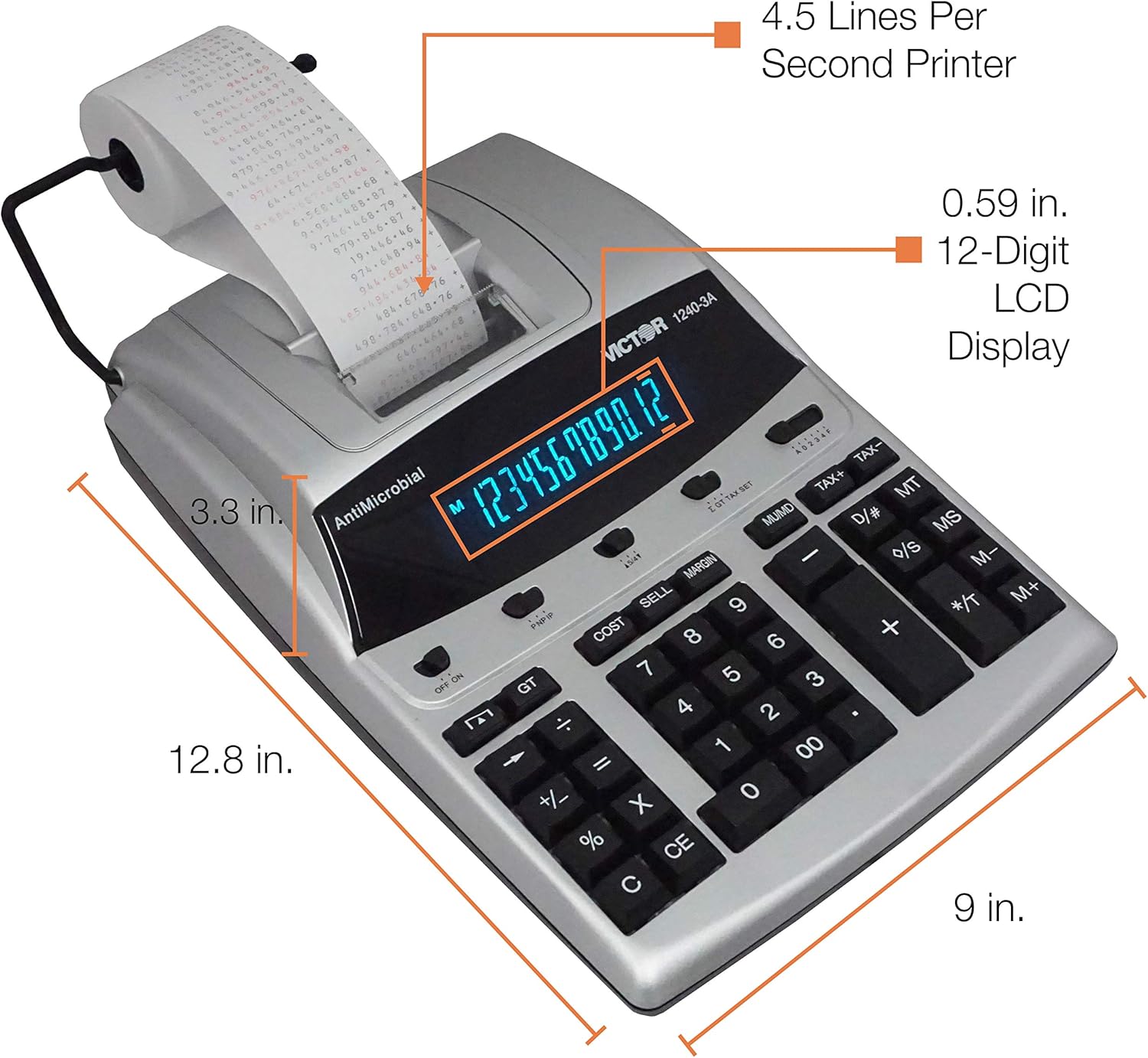 12 Digit Heavy Duty Commercial Printing Calculator T375649
