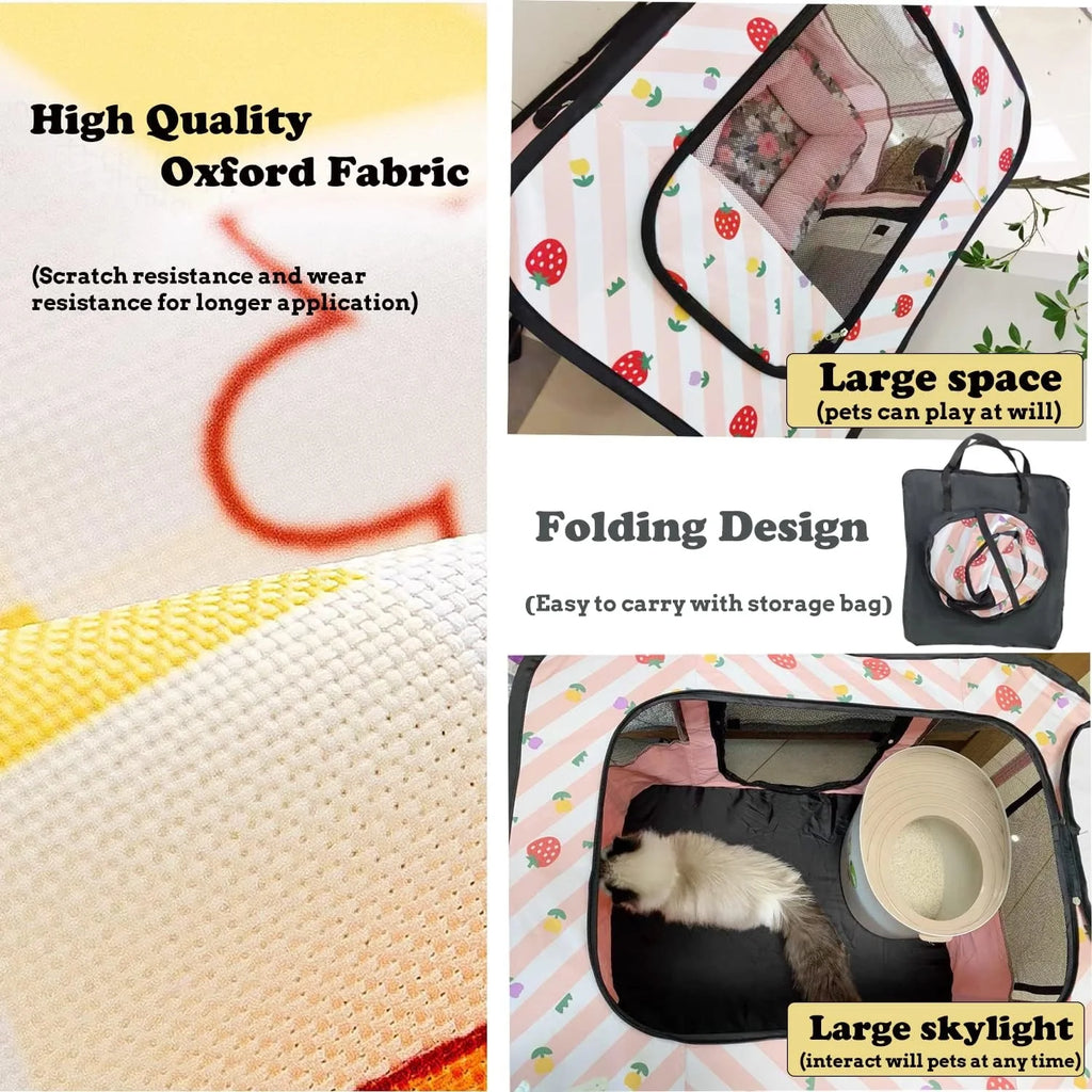 Portable Foldable Pet Playpen with Handbag O5327