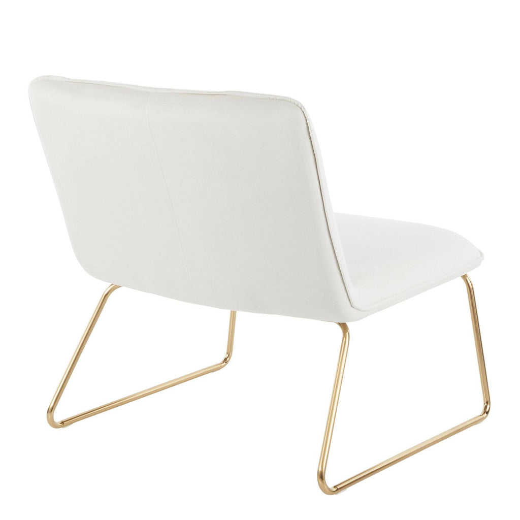 Cream Velvet Accent Chair Z8418