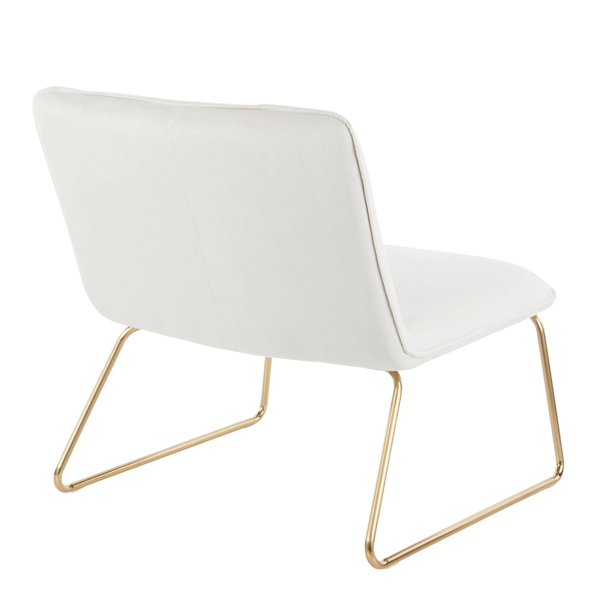 Cream Velvet Accent Chair Z8418