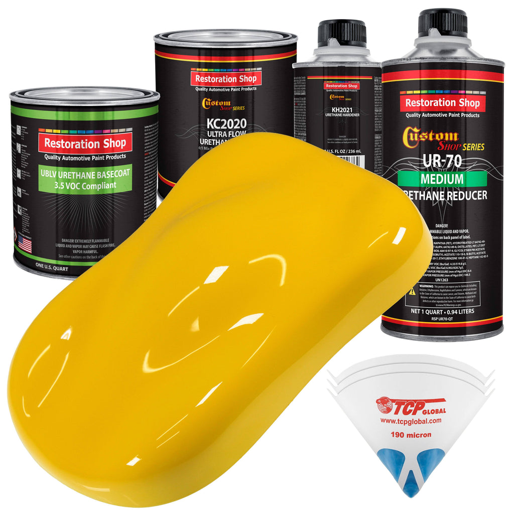 Viper Yellow Urethane Basecoat Car Paint Kit Y124