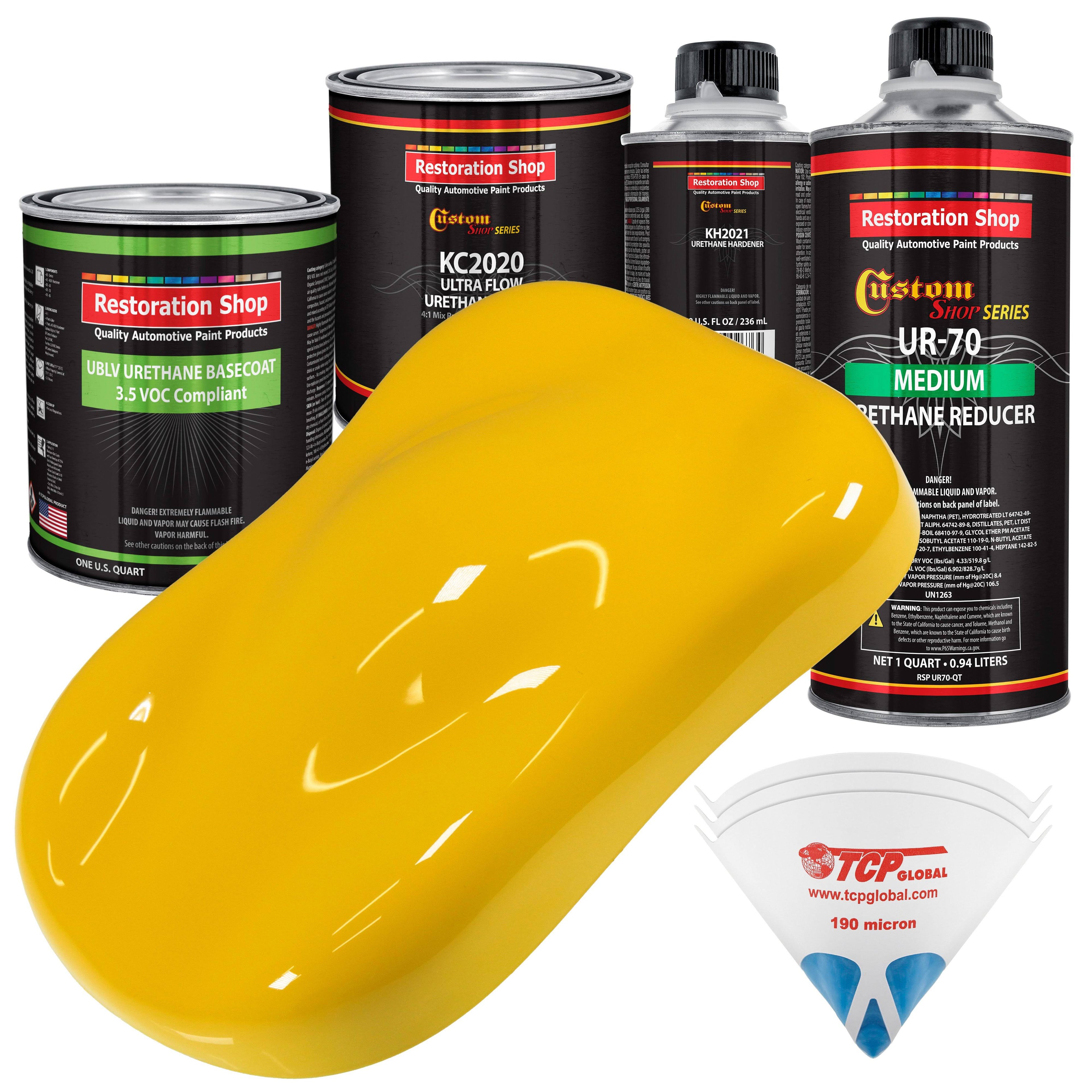 Viper Yellow Urethane Basecoat Car Paint Kit Y124
