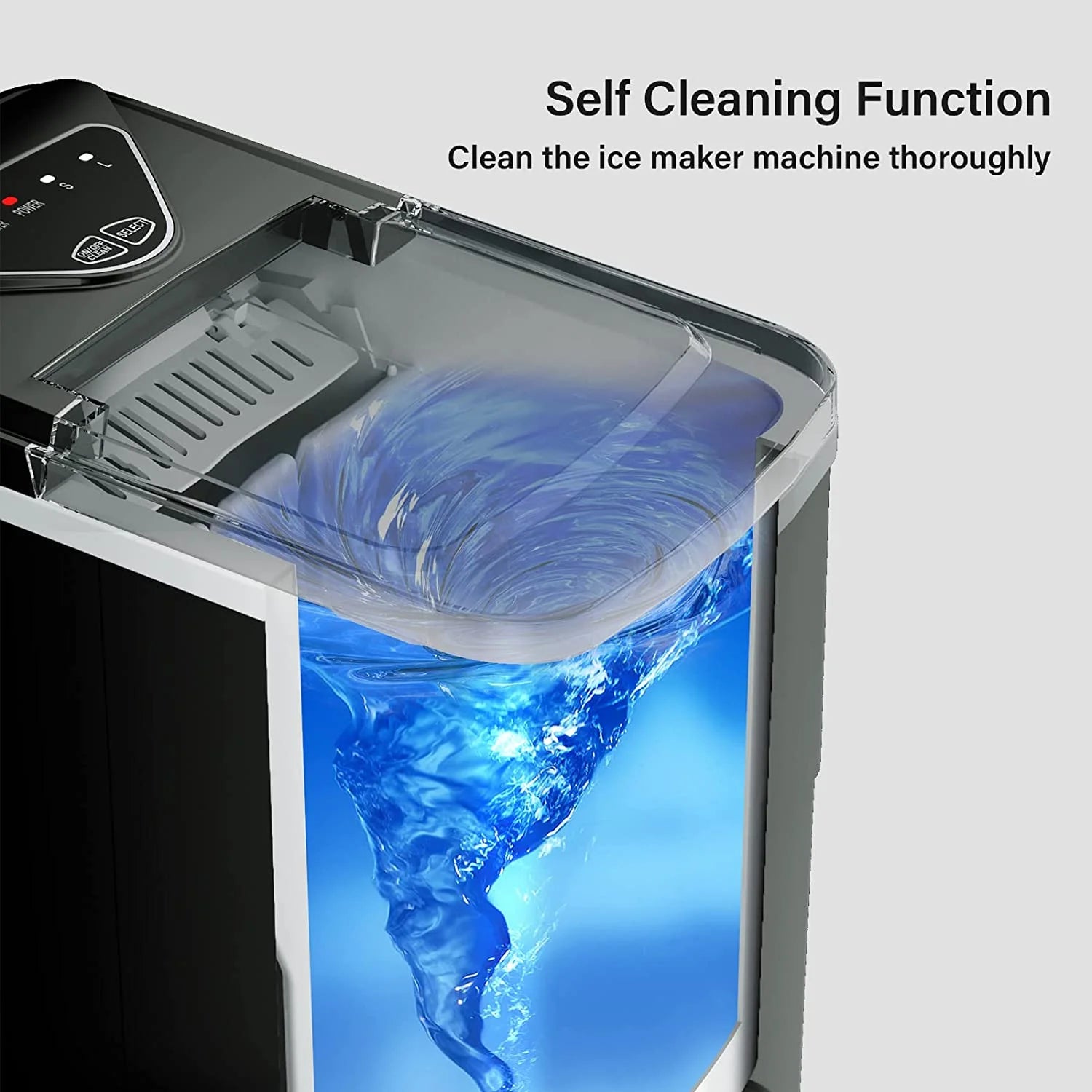 Black Portable Ice Maker Machine W9145