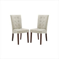 Beige Fabric Dining Chair U1862