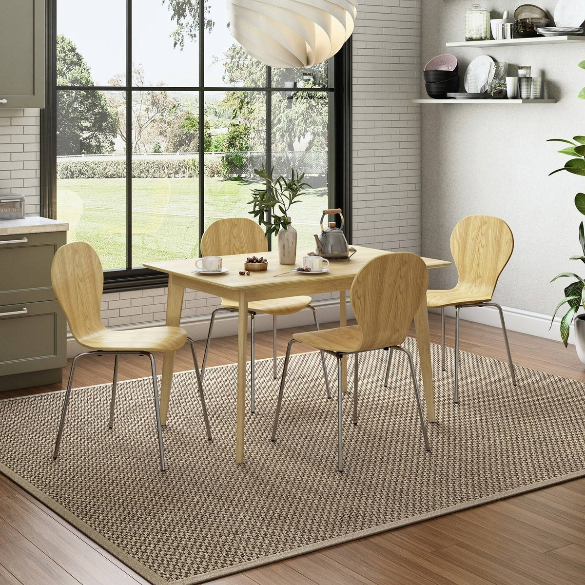 Red Armless Dining Chair (Set of 4) O133897