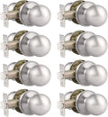 Satin Nickel Passage Door Knobs 8 Pack M47003