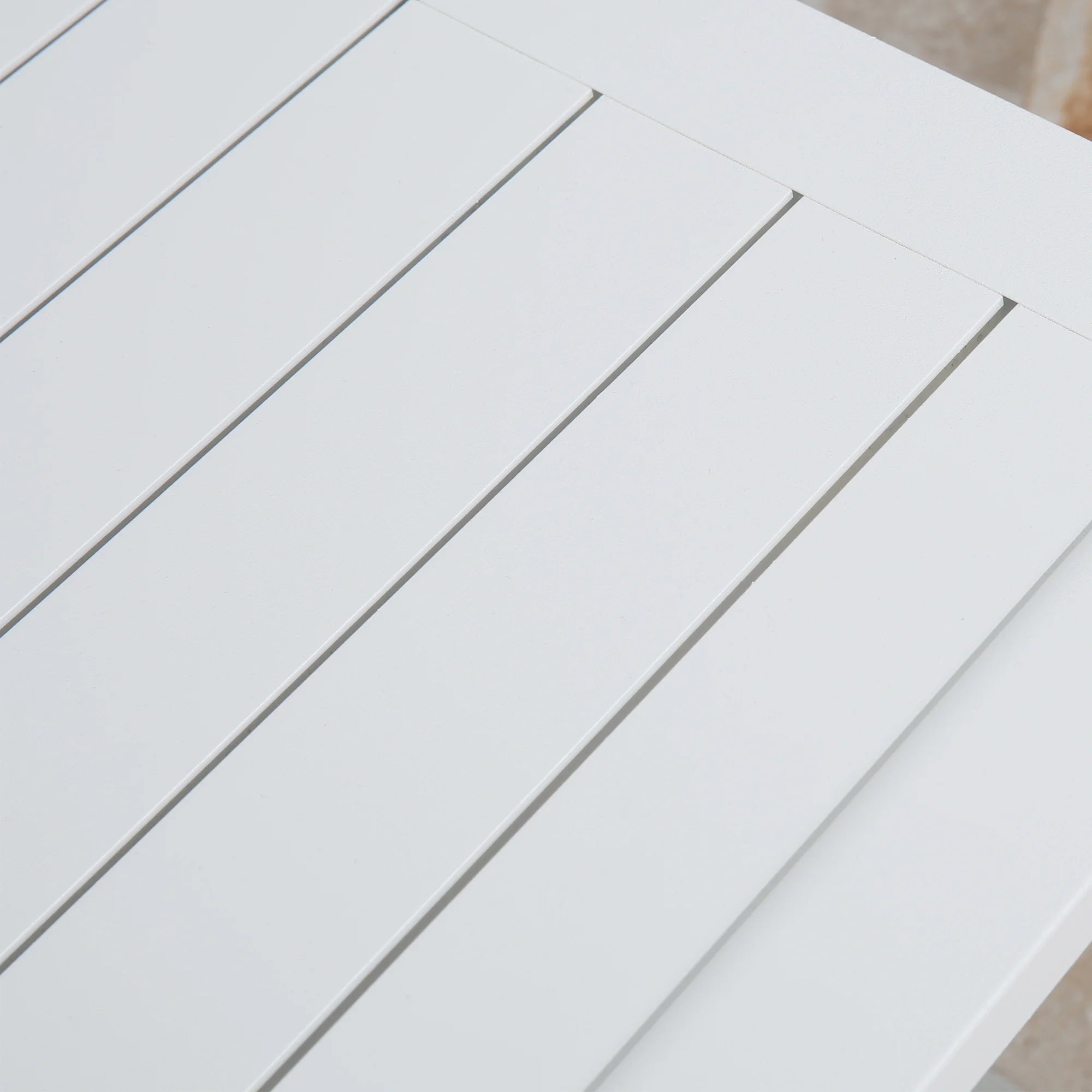White Aluminum C Shaped End Table H944517