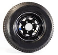 Radial Trailer Tire on Rim St205/75r15 Load C 5 Lug Black Spoke Z77711