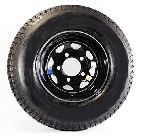 Radial Trailer Tire on Rim St205/75r15 Load C 5 Lug Black Spoke Z77711
