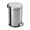 Polished Chrome Stainless Steel Step on Trash Can F286944