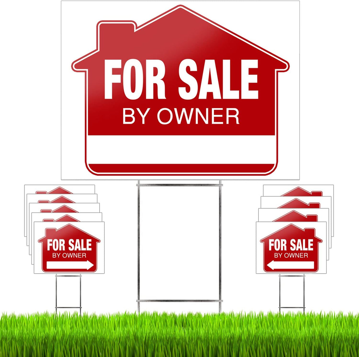 For Sale Signs (10 Pack) Double-Sided Yard Sign Stakes Z719