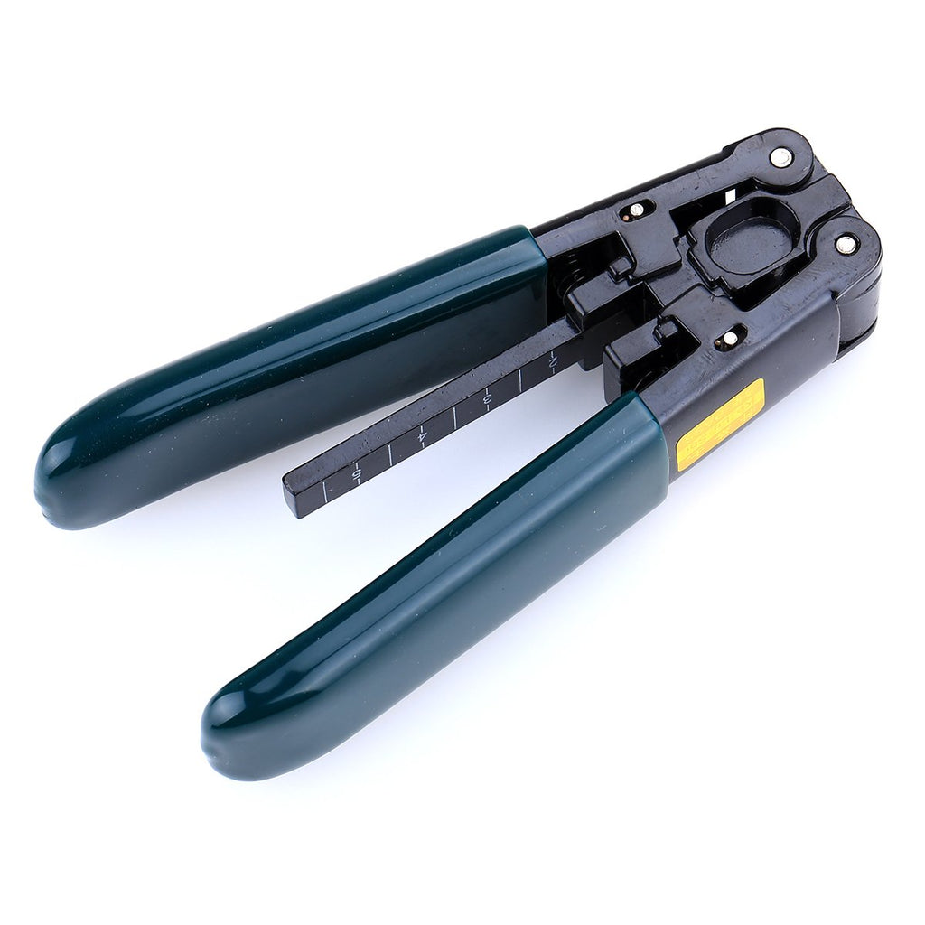16 in 1 FTTH Fiber Optical Cable Cold Connection Tool Kit with FC-6S Fiber Cleaver Aluminum Visual Fault Locator Cable Tester Stripper Tool Kevlar Scissors Equipment L4637
