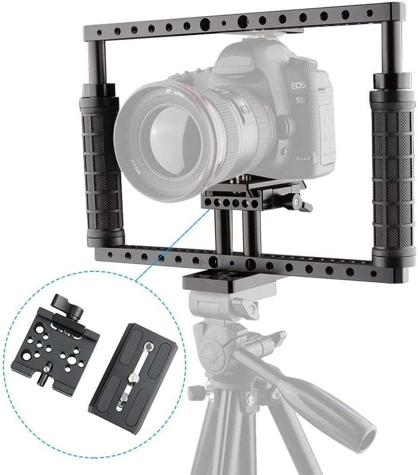 Battery Grip Camera Cage with Quick Release Baseplate A7245