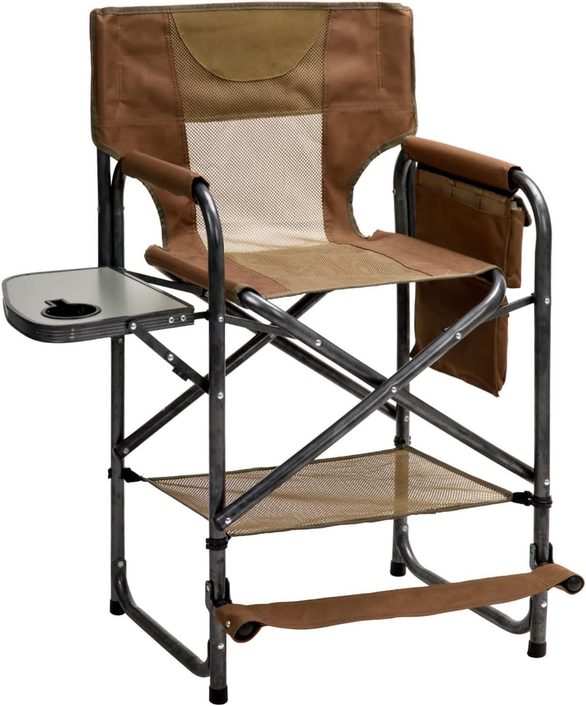 Oversized Heavy Duty Folding Camping Chair with Side Table D95957