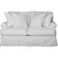 Warm White Loveseat Slip Cover Set O344591