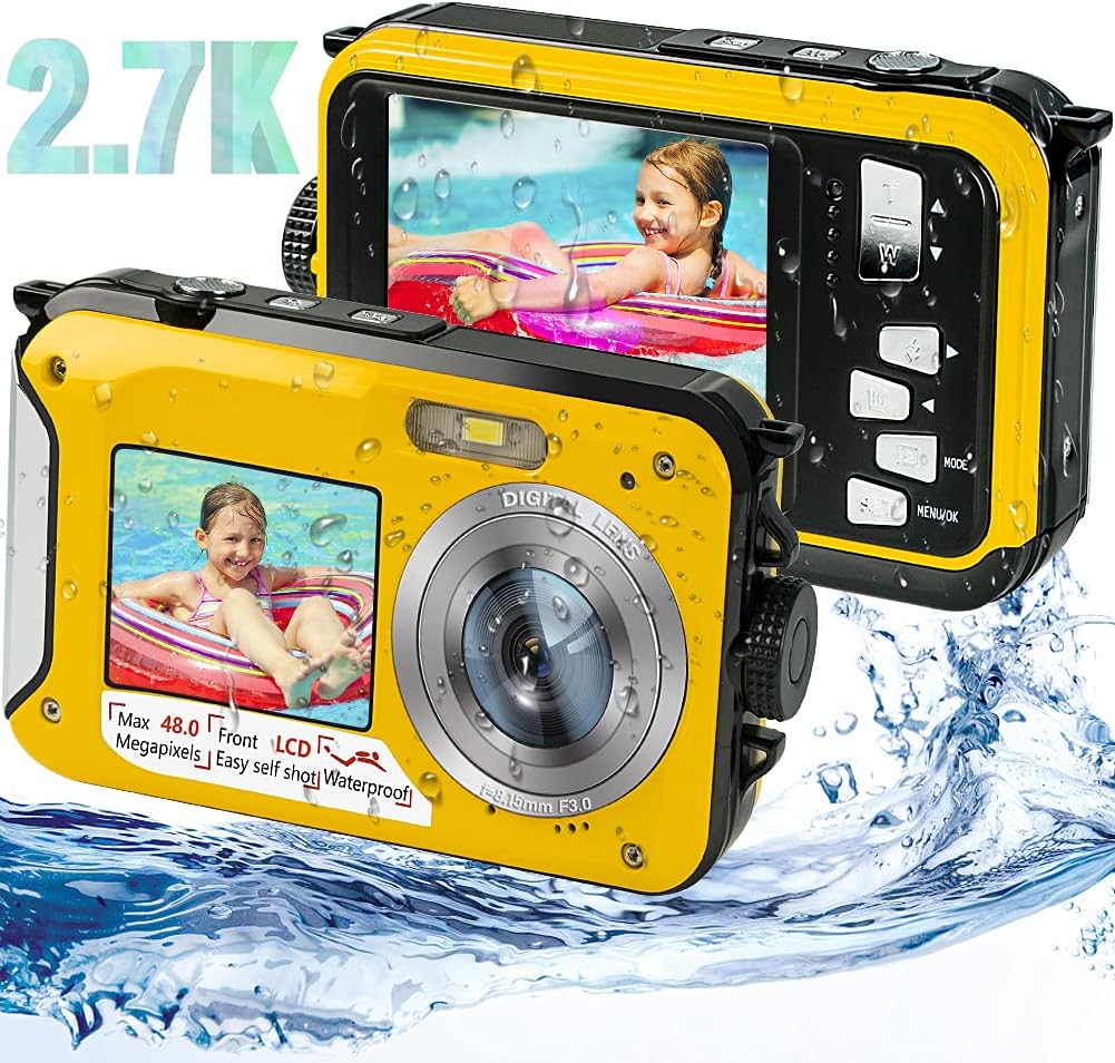 Waterproof Digital Camera 2.7K 48MP with Dual Screen Q92813