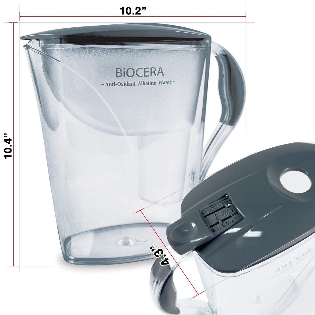 Alkaline Antioxidant Water Filter Pitcher with 1 Free Cartridges Q36638