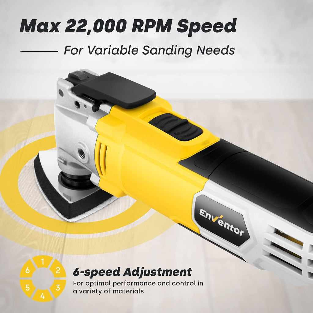Oscillating Multitool with 6 Variable Speeds and 28pcs Accessories and Carrying Bag J341909