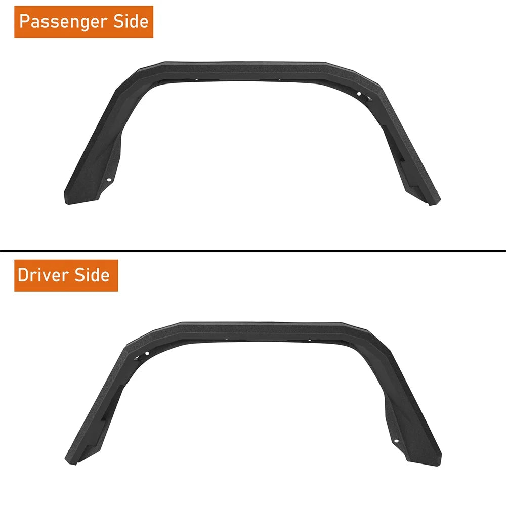 2Pcs Steel Rear Flat Wheel Fender Flares Guard Black P280