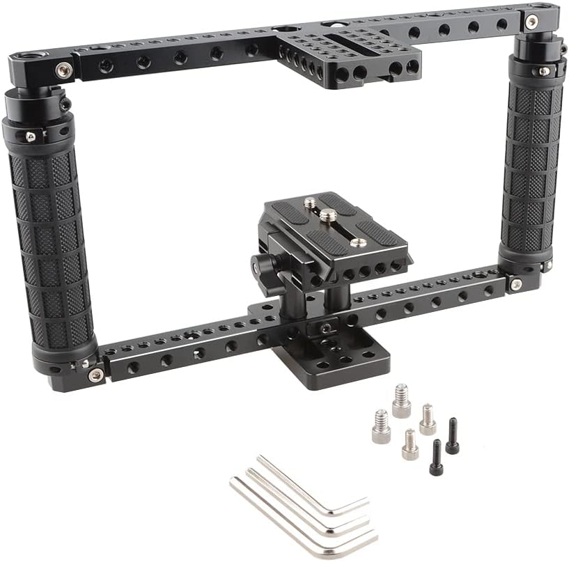 Battery Grip Camera Cage with Quick Release Baseplate A7245