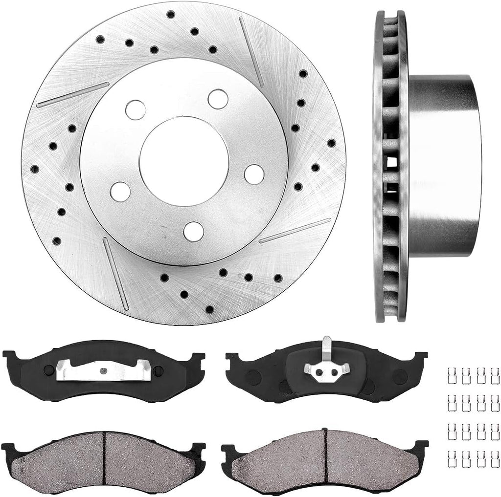 Brake Disc Rotors with Brake Pads and Clips E446064