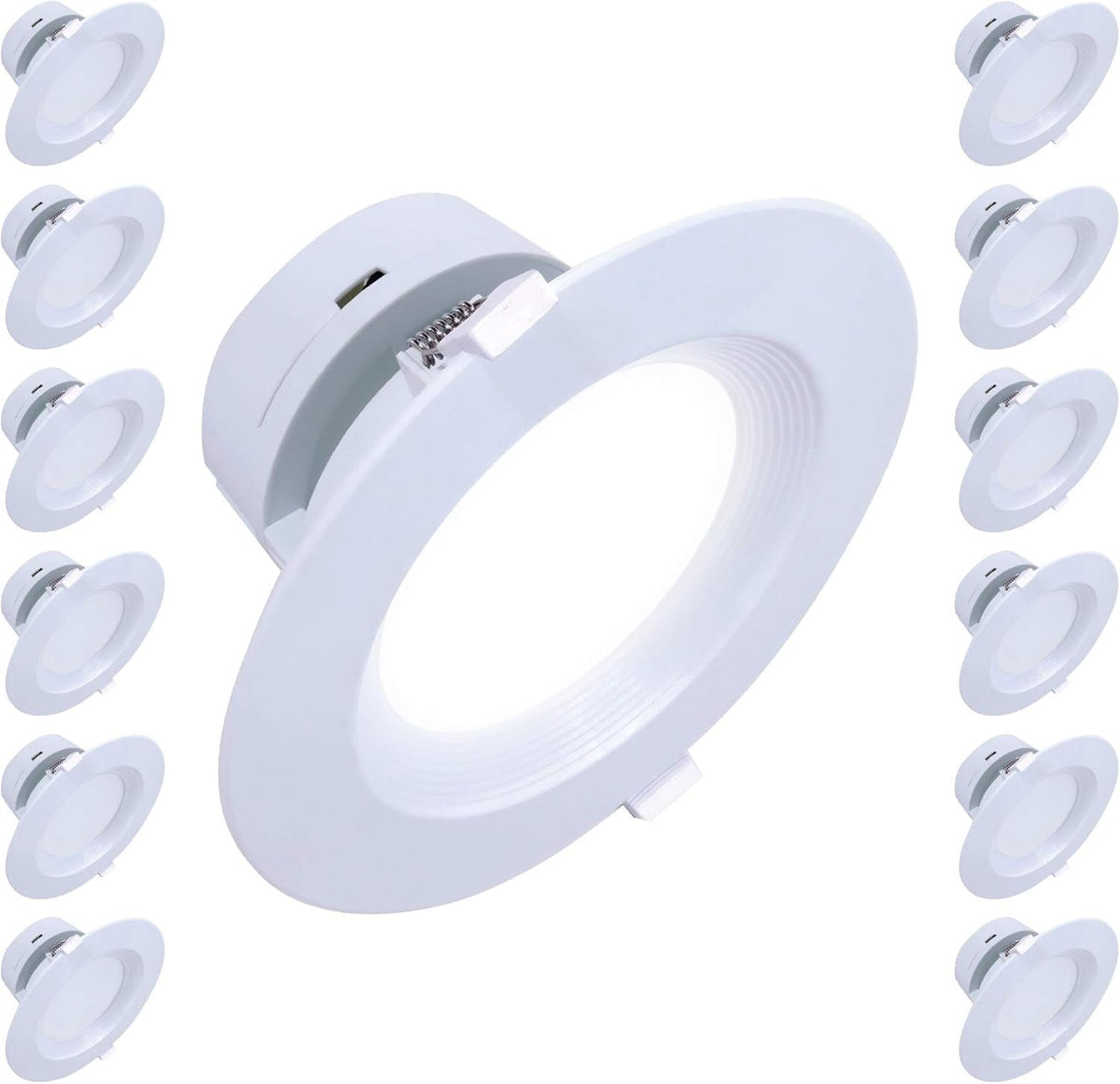 12 Pack 6 Inch Canless LED Downlight 9W 700 Lumens Soft White 2700K C584029