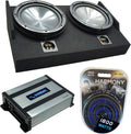 Dual 10 Custom Sub Box Enclosure & 800W Amplifier U2691