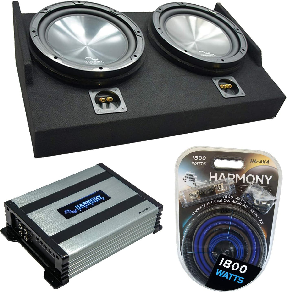 Dual 10 Custom Sub Box Enclosure & 800W Amplifier U2691