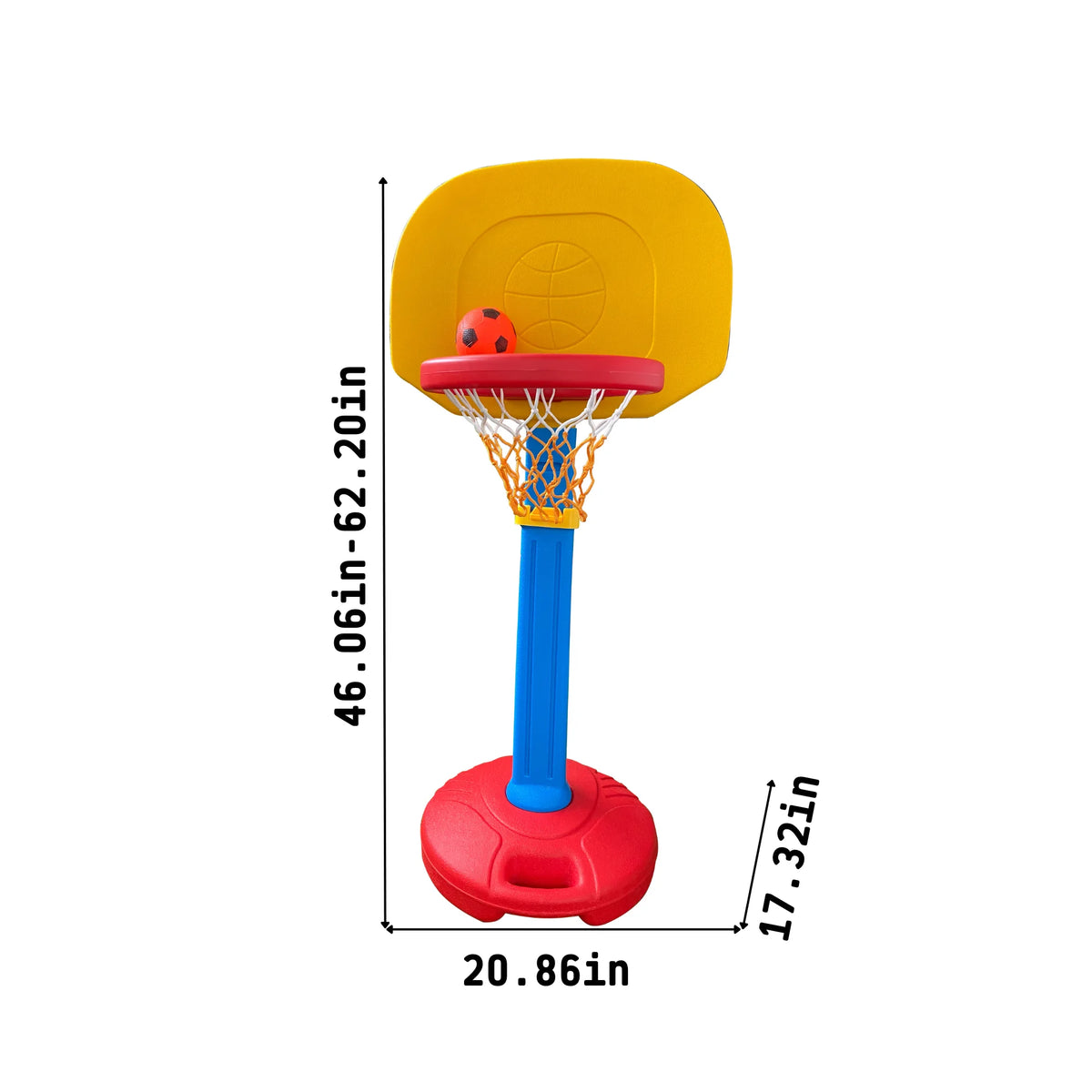 Basketball Hoop Arcade Game with Ball, Adjustable Height W915755