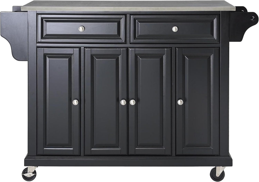 Full Size Kitchen Cart with Solid Gray Granite Top B3122
