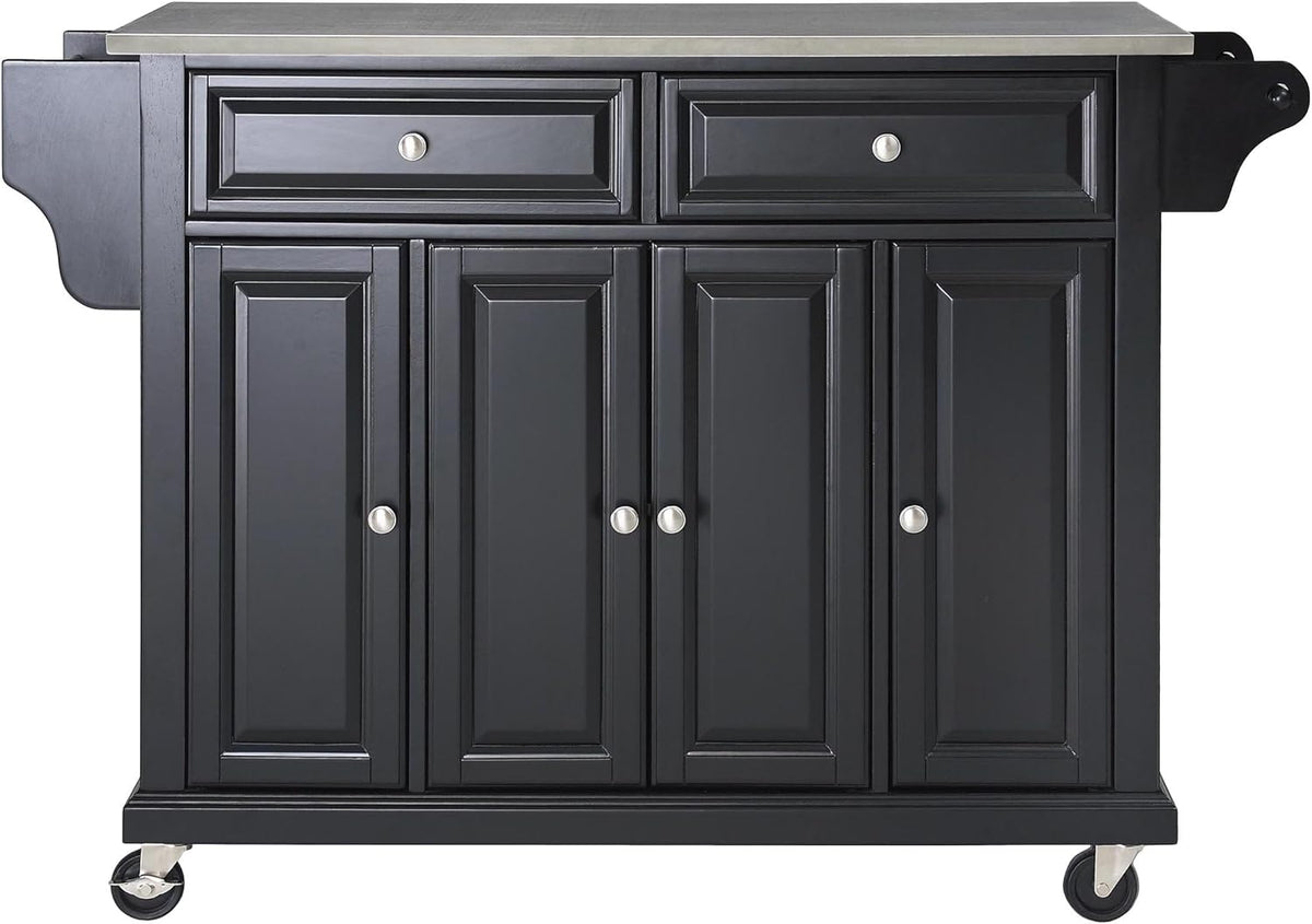 Full Size Kitchen Cart with Solid Gray Granite Top B3122