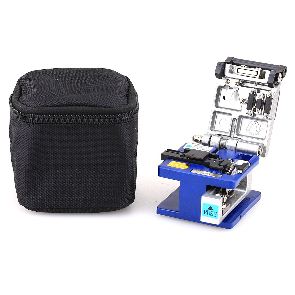 16 in 1 FTTH Fiber Optical Cable Cold Connection Tool Kit with FC-6S Fiber Cleaver Aluminum Visual Fault Locator Cable Tester Stripper Tool Kevlar Scissors Equipment L4637