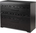 Black 2 Drawer Wood Lateral File Cabinet E8984