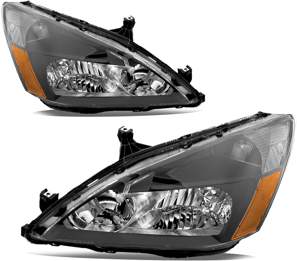 Headlight Assembly for 2003 to 2007 Honda Accord Black Housing K60207