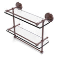 Double Glass Shelf with Towel Bar - Antique Copper - 22 inch D879732