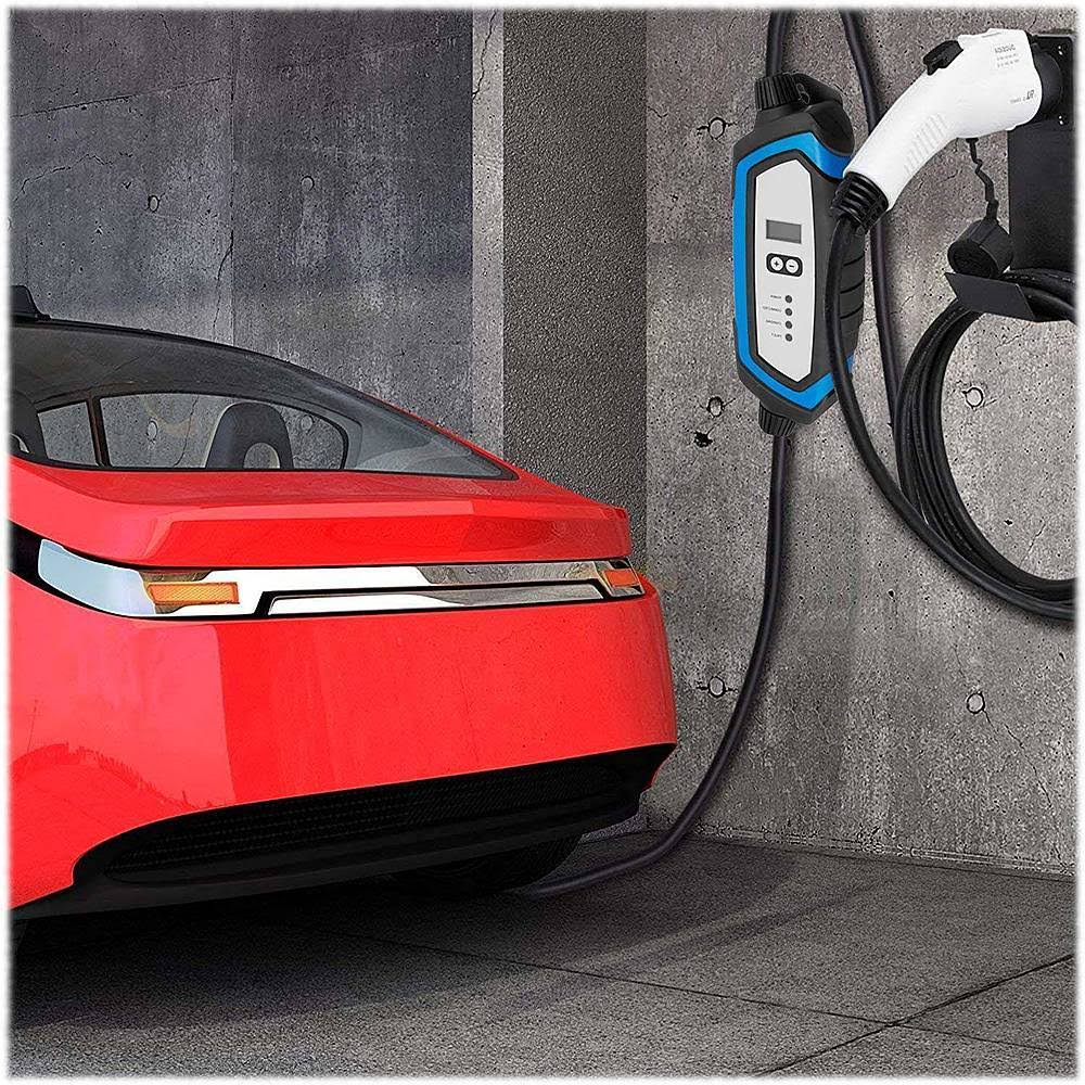 240V 32 Amp Level 2 EV Charger with 21ft Extension Cord J1772 Cable NEMA 14-50 Plug J5973