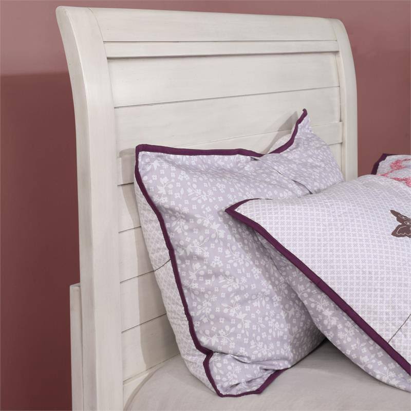 Antique White Solid Wood Full Bed I475