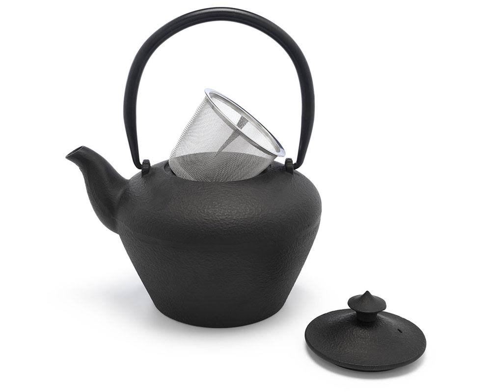 1 LITER Black Cast Iron Teapot X6023